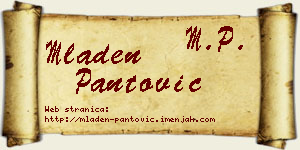 Mladen Pantović vizit kartica
